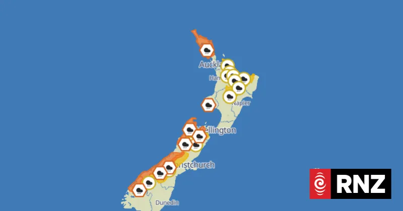 South Island Flood Risk, Northland Rain Warning Upgraded