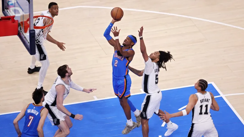 Thunder Even Series 2-2 vs Spurs Behind SGA's 34 Points