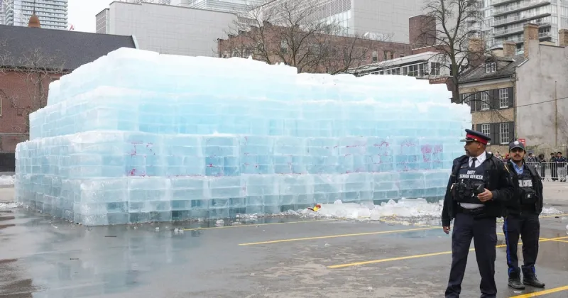 Toronto fire warns of risks from heated Drake ice sculpture