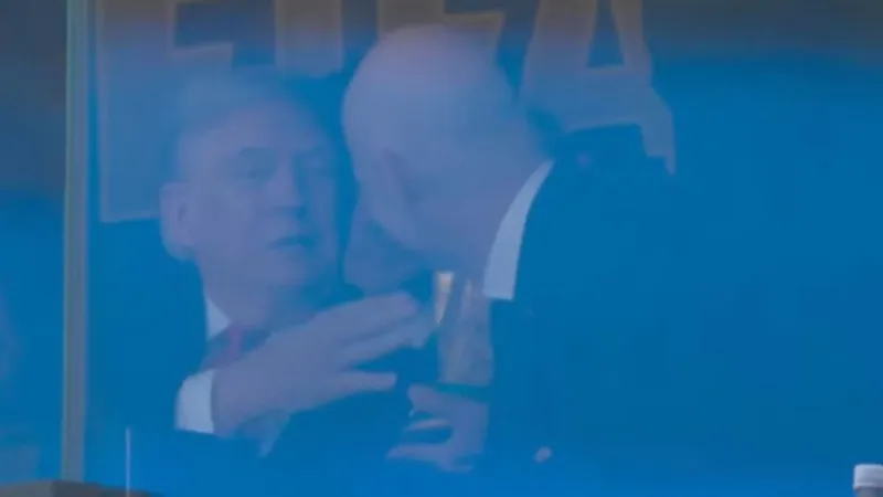 Trump Touches World Cup Trophy Before Final