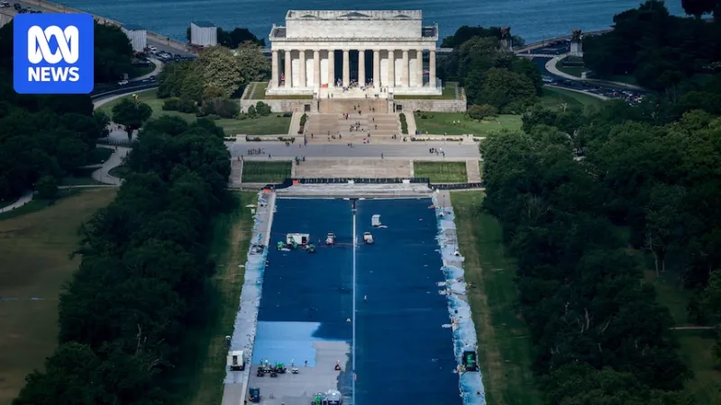 Trump's Reflecting Pool Color Change Sparks Controversy