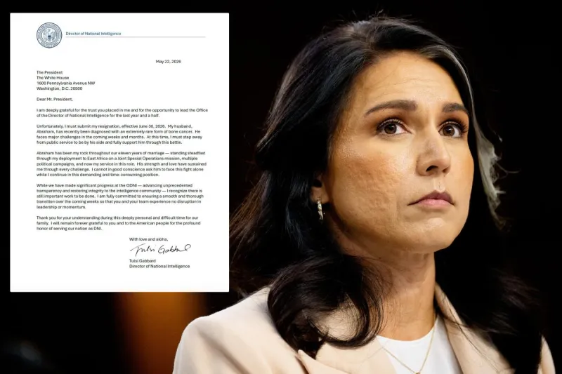 Tulsi Gabbard to Resign as DNI on June 30