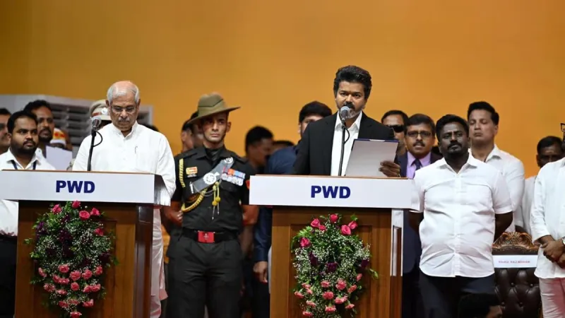 TVK's Vijay Sworn In as Tamil Nadu CM
