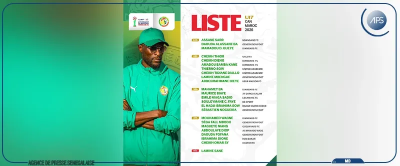 CAN U17 2026 : Lamine Sané dévoile la liste du Sénégal