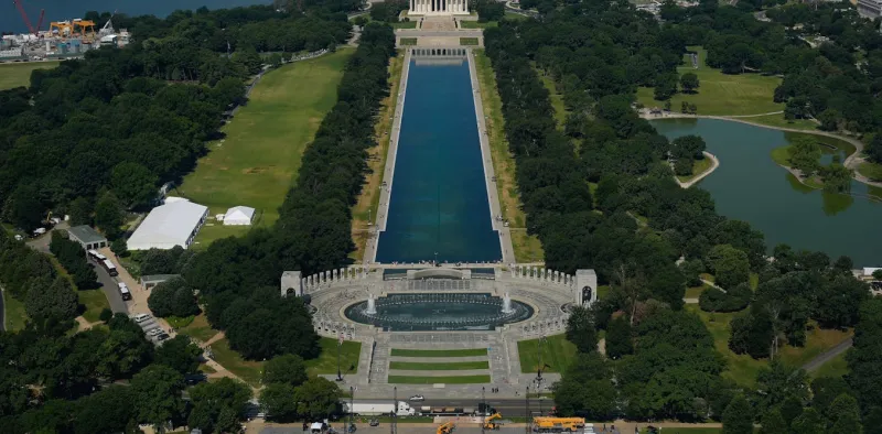Washington Reflecting Pool: Nature Resists Human Order