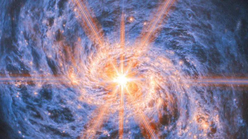Webb Telescope Captures Heart of Spiral Galaxy M77