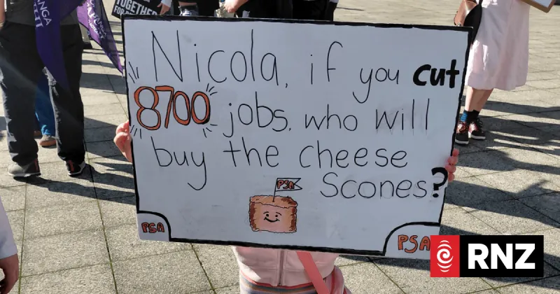 Wellington PSA protest against public service cuts