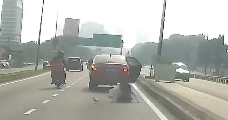 Woman jumps from moving car in Malaysia over driver's gaze